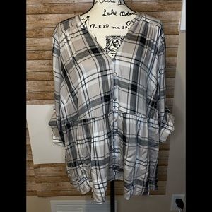 3x Torrid long sleeve babydoll blouse BRAND NEW